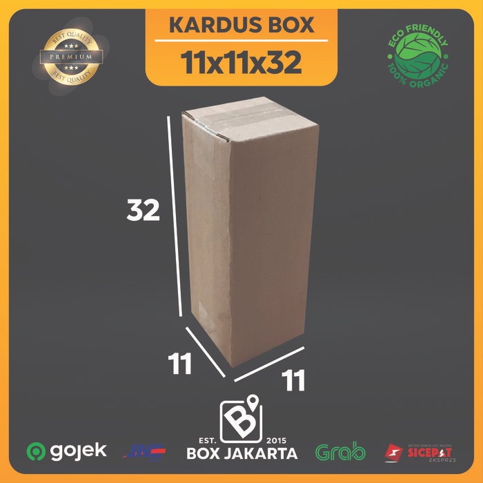 

KARDUS BOX uk 11x11x32 CM Kotak Packaging Corrugated SHEET POLOS