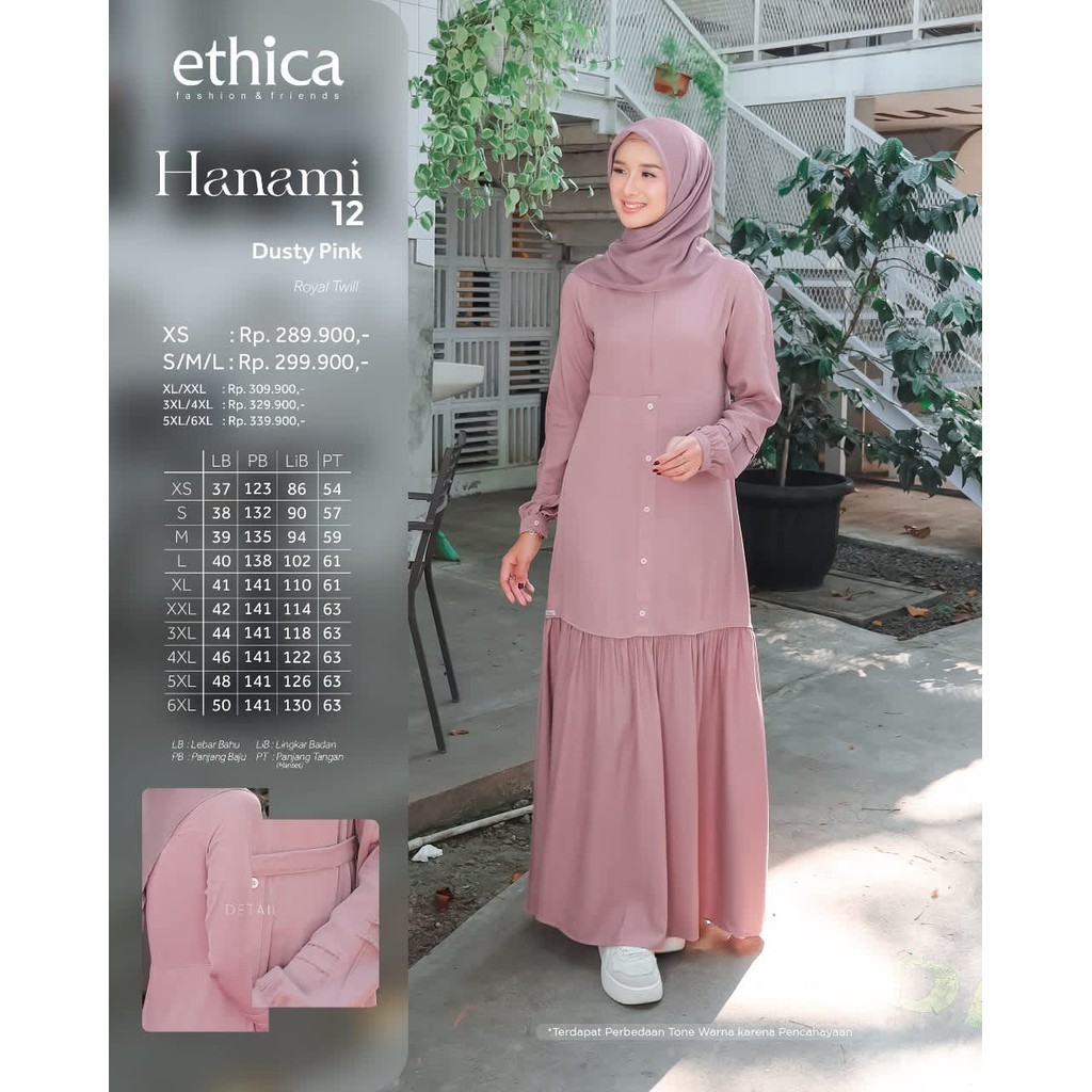 ETHICA GAMIS DEWASA  HANAMI 12 D.PINK
