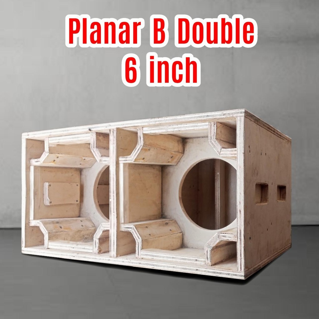 Box Speaker Planar Double 6 inch Tebal 12 mm bahan miniatur sound sistem paket lengkap untuk 1 set