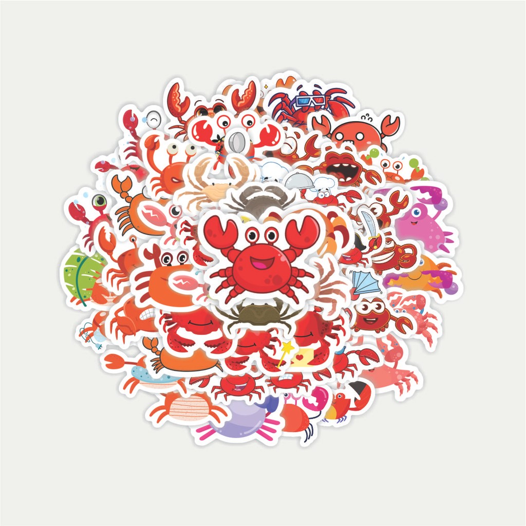 

Sticker Pack Stiker Hewan Kepiting | Sticker TUMBLR | Stiker LAPTOP KOPER HELM