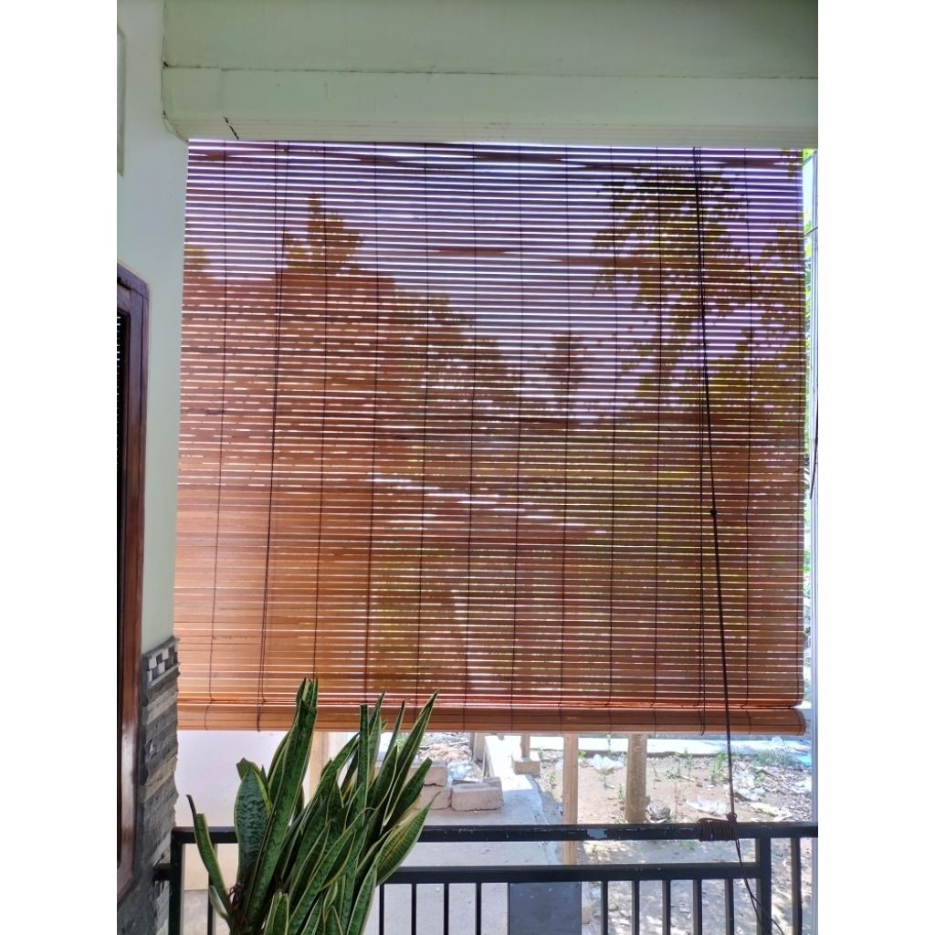 tirai kayu outdoor ukuran custom / krey kayu outdoor custom / tirai outdoor Co