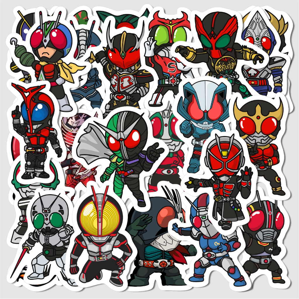 

Stiker Pack Kamen Rider Paper Vinyl Waterproof Dekorasi Buku Aesthetic Journal Koper Laptop