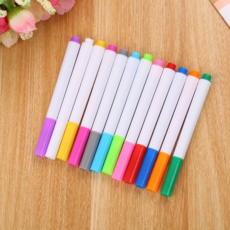 

12Pcs/set Colored Liquid Chalk Whiteboard Pen LED Fluorescent Lamp Board Pen Children's Graffiti Drawing Blackboard Pen