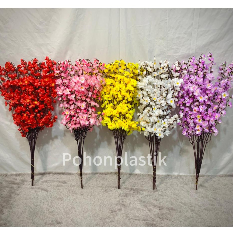 Bunga Sakura Artificial per 1 Lusin ( 12pcs ) / Bunga Sakura Hias / Sakura Dekorasi / Bunga Hiasan R
