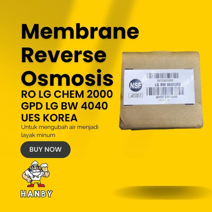 Membrane Membran Reverse Osmosis RO LG CHEM 2000 GPD LG BW 4040 UES KOREA