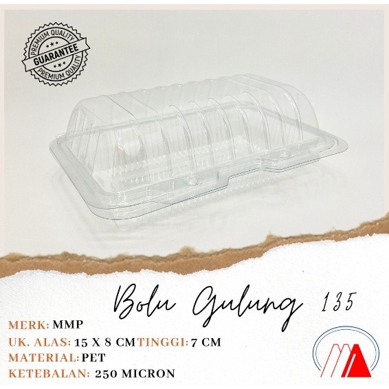 [50pc] MIKA BOLU GULUNG MINI UKURAN 15cm ISI 50 PCS / MIKA BG 135 / MIKA BOX KOTAK / TEMPAT BROWNIES