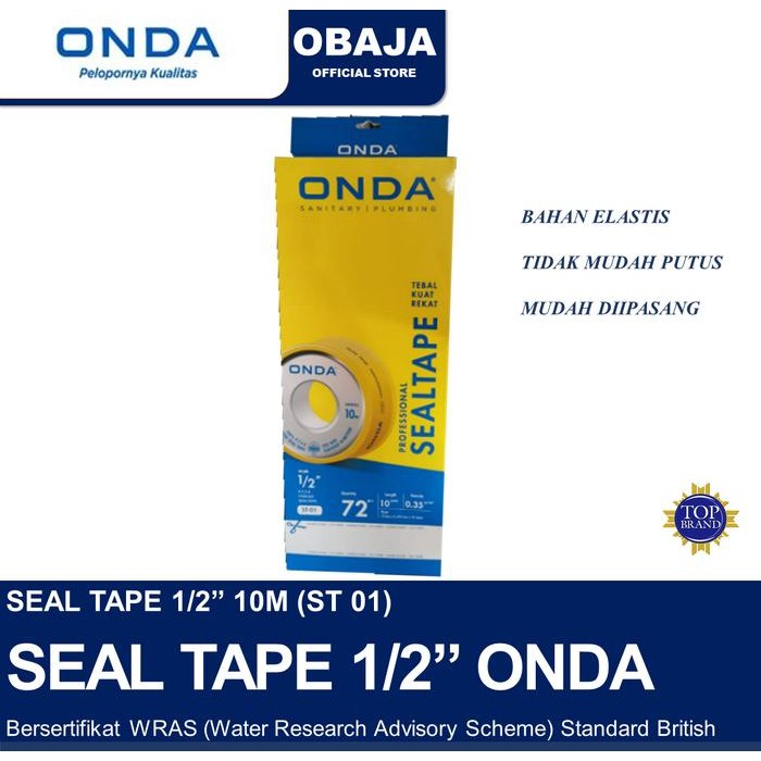 

Seal Tape Onda 1/2" 10 Meter Grosir Sale 1 Kotak/ Isolasi Seal Tape Terlaris