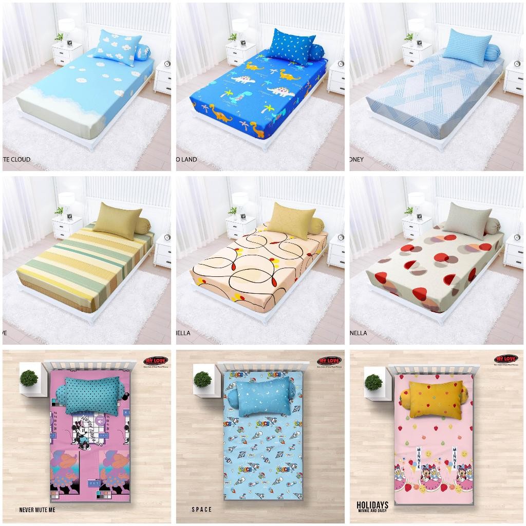 Sprei MyLove New Single Tinggi 30 Ukuran 120x200x20cm