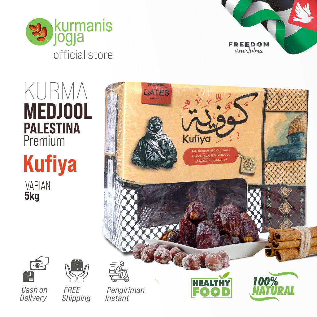

Kurma Medjoul Palestina Kufiya 5kg Premium kurma premium natural medjool dates