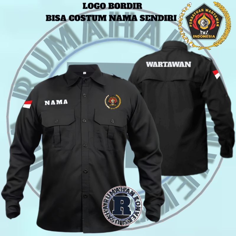 kemeja pdh wartawan / kemeja pdl wartawan / kemja wartawan / baju wartawan / seragam wartawan / sera