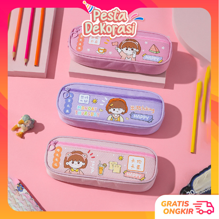 

PESTA DEKORASI S5833 Tempat Pensil Tempat Alat Tulis Motif Lucu Pencil Case Cartoon Tempat Pensil Resleting Model Terbaru