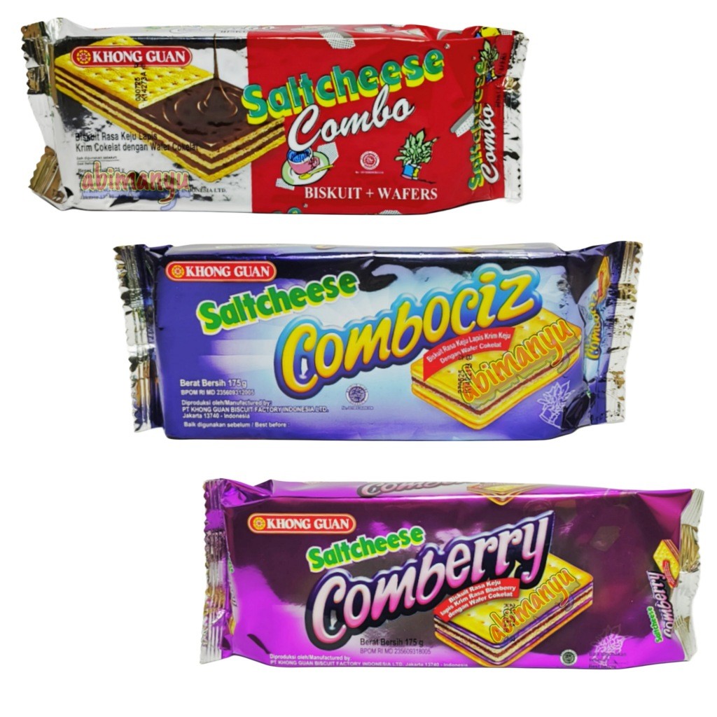 

Khong Guan Saltcheese Combo Combociz Comberry 175 gr (1 bks)