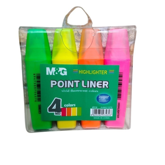 

M&G highlighter / stabillo point liner set / 1 set isi 4 warna