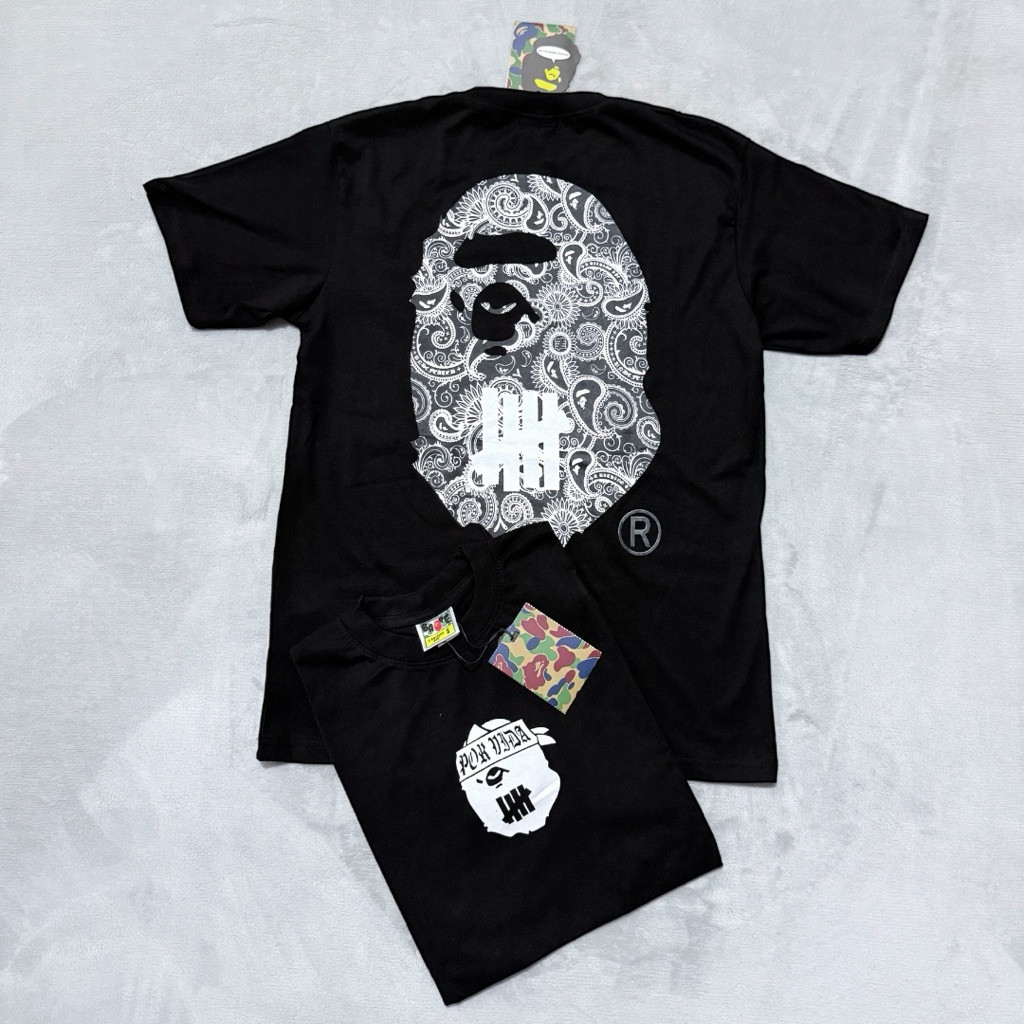 Vintage Kaos T-shirt Bape Log Bape Stussy Premium Logo