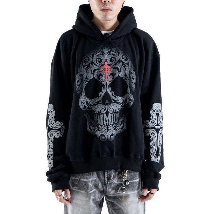 DENIMITUP Trilogo skull warrior - Black - Hoodie pria