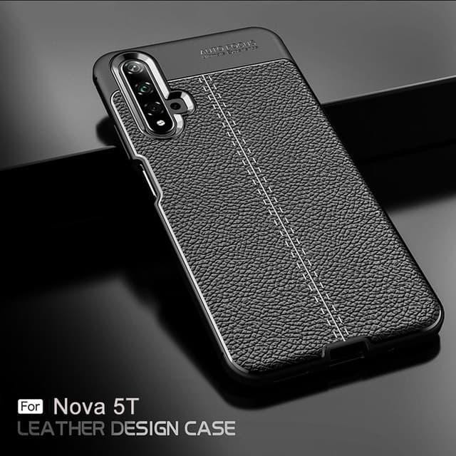 CASE HUAWEI NOVA 5T AUTOFOCUS KULIT SILICONE TPU LEATHER COVER