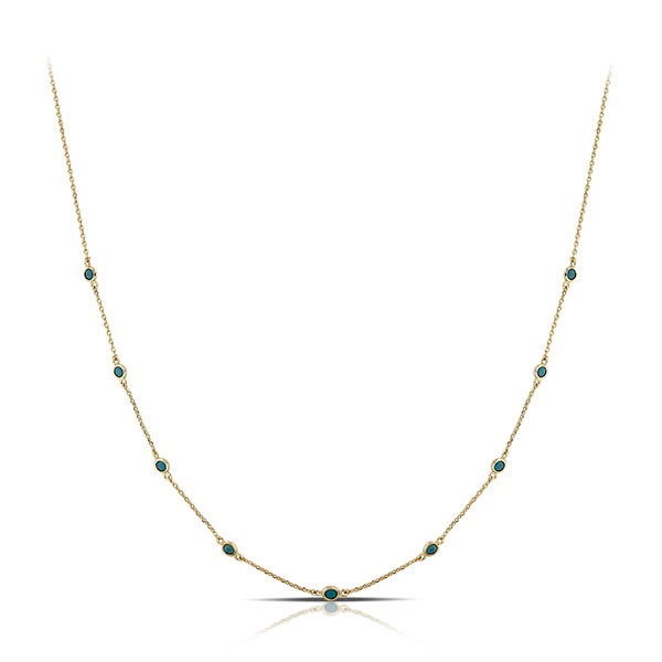 Kalung Emas Turquoise Annie -Annie Turquoise Gold Necklace
