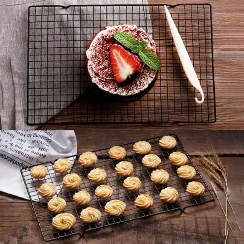 RAK PENDINGIN KUE TIRISAN KUE COOLING RACK STAINLESS STEEL RAK PENGERING TATAKAN KUE | TATAKAN RAK P