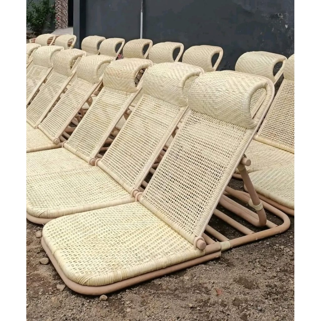 Kursi Lipat Lesehan Tatami Rotan Alami Khas Jepang