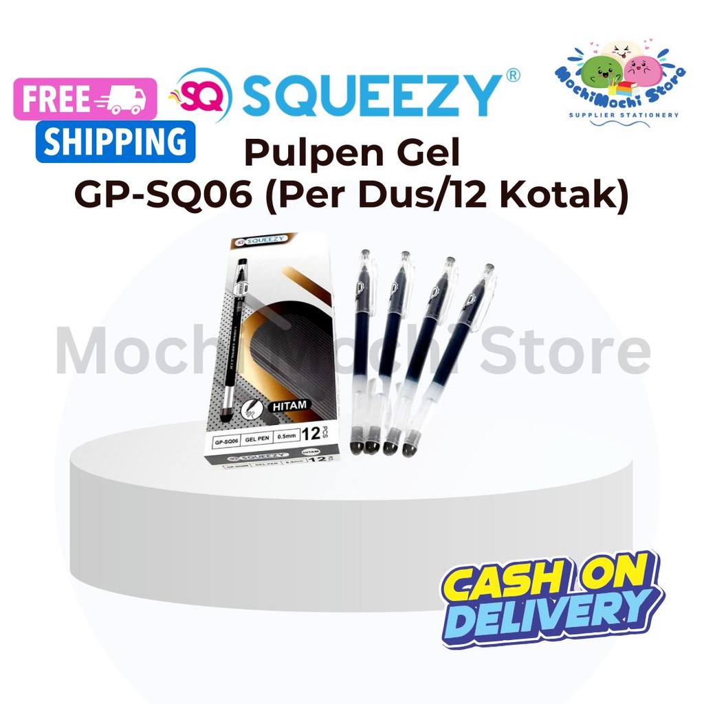 

PER DUS/12 KOTAK/144 PCS Pulpen Gel SQUEEZY GP-SQ06 | Pulpen Gel | Gel Pen | Needle Tip 0.5mm | Pulpen Gel SQUEEZY GP-SQ06 | Bolpen Gel