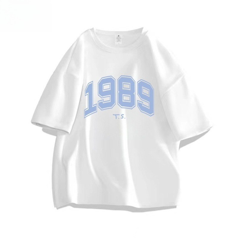 Chaos Kaos Wanita Baju Oversize  1989 T.S. Korean Style T shirt Vintage baju boxy pria