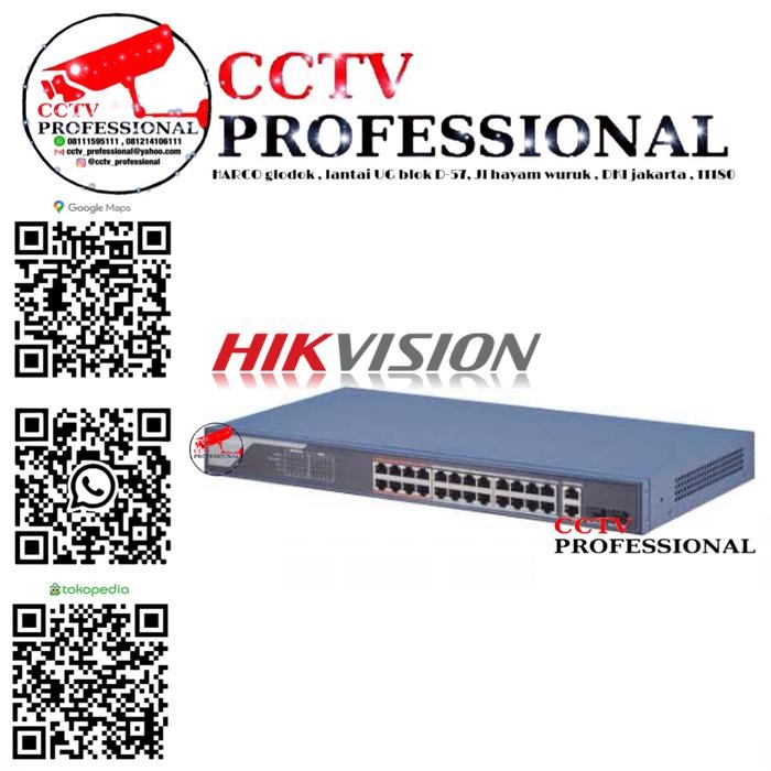 Switch PoE HIKVISION 26 port poe 24 channel