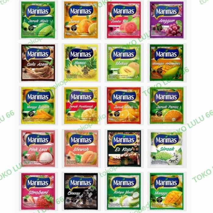 

COD MARIMAS MINUMAN SERBUK Varian Rasa1Renceng isi 10 sachet - Mangga manis