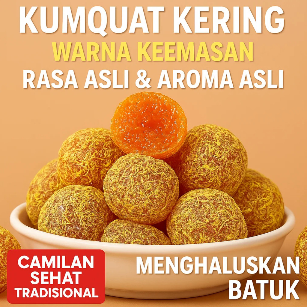 

【COD/Pengiriman 24 jam】100g Dried Kumquat/Camilan Buah Awet Halal/Kumquat Kering Alami Tanpa Bahan Tambahan/Kering Jeruk Manis/Kim Kiet