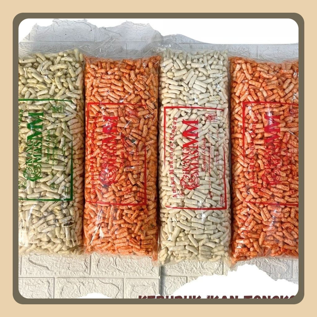 

Kerupuk Ikan Tongkol Viral 1 KG Original Balado Lombok Ijo Pedas Daun Jeruk