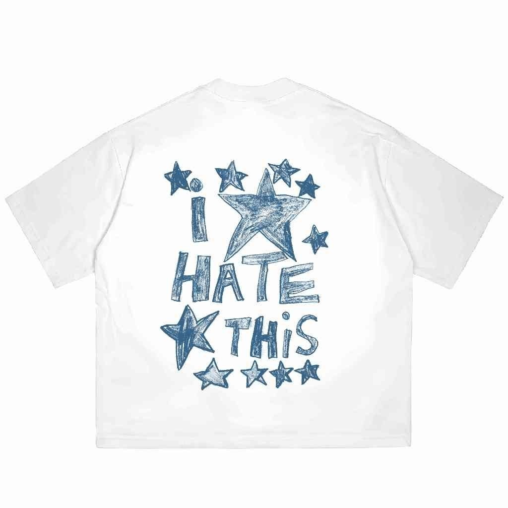 MCM Kaos T Shirt Boxy Motif Hate Baju Lengan Pendek Pria Casual By Brainpower Studios jaket kaos ana