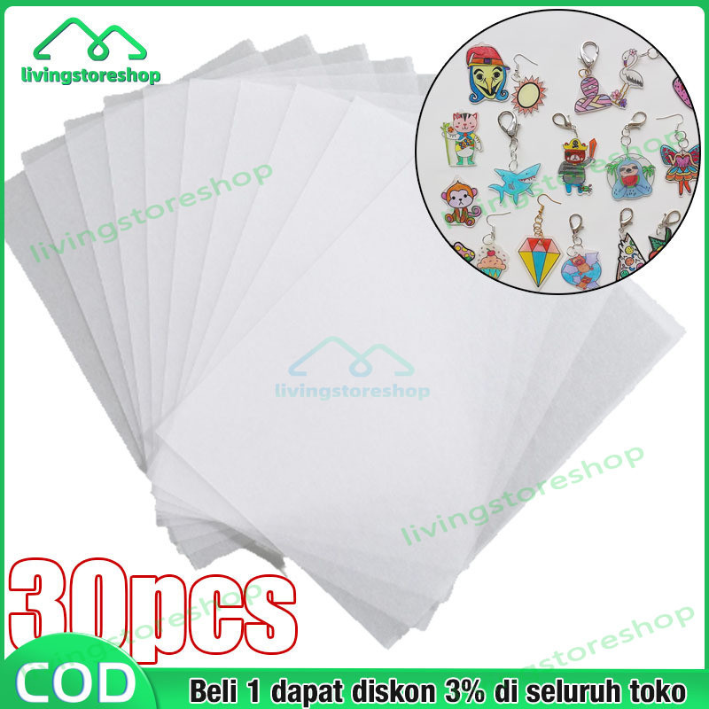 

30PCS 20*29cm DIY Shrinky Dink Plastic / Heat Shrink Plastic Sheet / Printable Shrinky Dink Plastic