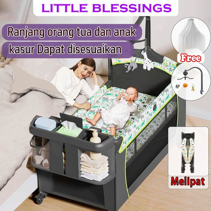 【Free shipping】Box Bayi Tempat Tidur Bayi ranjang bayi baby box Bisa dilipat