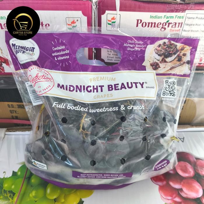 

Anggur Midnight beauty Fresh premium Grape/tanpa biji - 100 gram