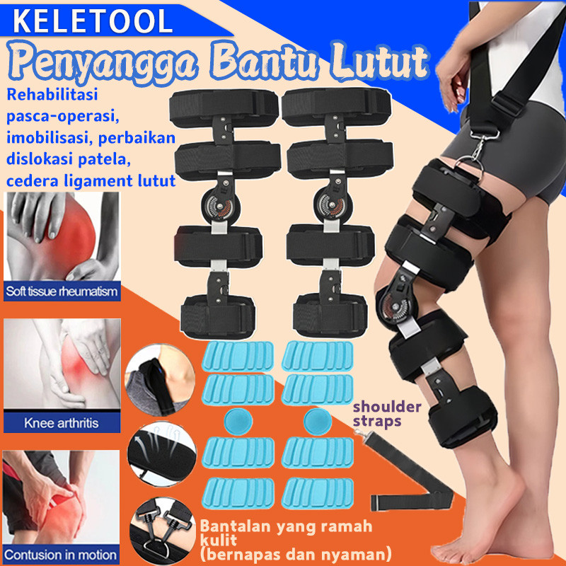 Unloader ROM Knee Brace Imobilizer Berengsel Orthosis Stabilizer Dukungan Pemulihan yang Dapat Dises