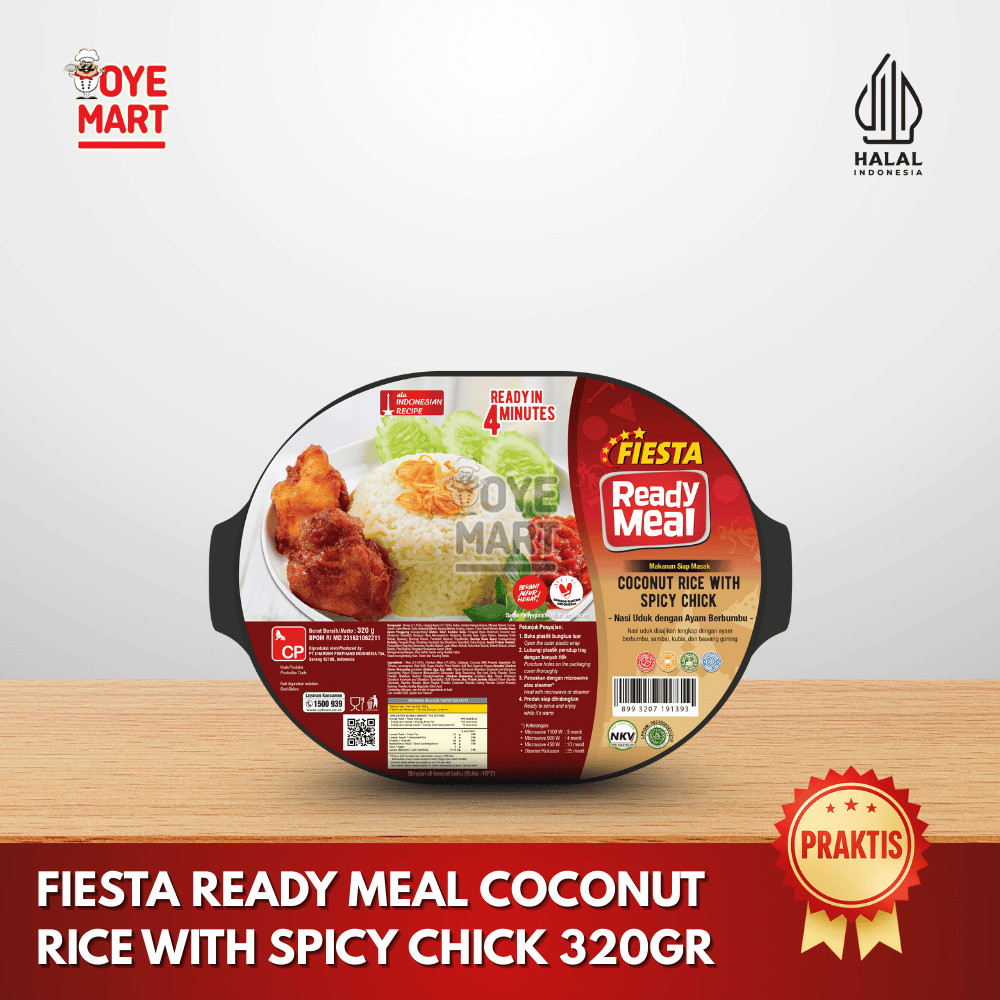 

FIESTA READY MEAL COCONUT RICE WITH SPICY CHICK 320GR NASI UDUK AYAM