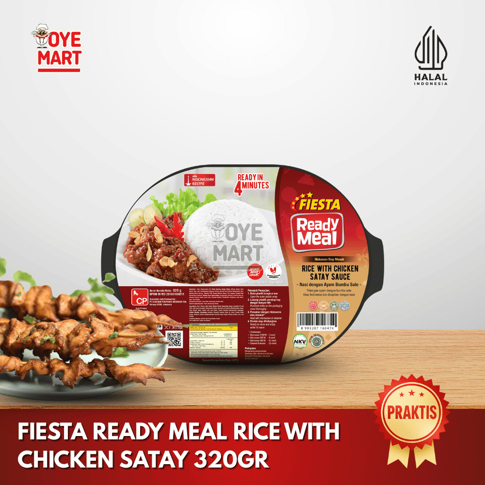 

FIESTA READY MEAL RICE WITH CHICKEN SATAY SAUCE 320GR NASI SATE AYAM