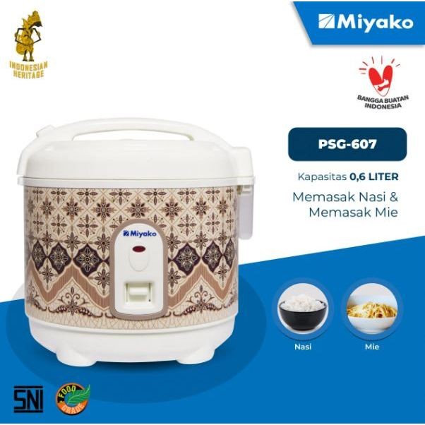 Rice cooker / Magic com Miyako PSG-607 Multi Cooker Kecil 0,6 liter