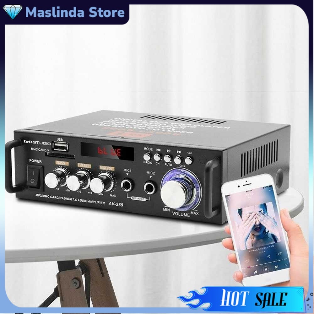 Amplifier Bluetooth EQ Audio Karaoke Home Theater FM 600W / Amplifier Karoke Alat Pengatur Bass Spea