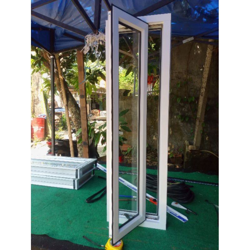 kusen+jendela almunium 4 inc ukuran 150x50 dan 170x50, 120x50, 150x40 fullset komplit gratispakkingk