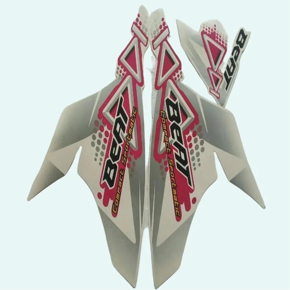 Stiker Striping Motor Honda Beat Karbu 2011 2012 Putih Full Body Berkualitas Awet - Motorcycle stike