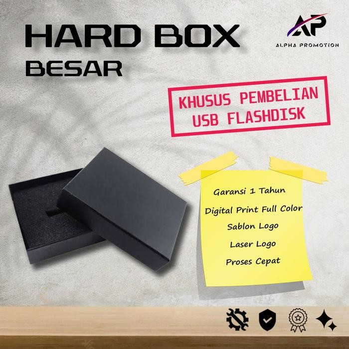 

Box Packaging Souvenir USB Flashdisk Promosi - Hardbox Besar
