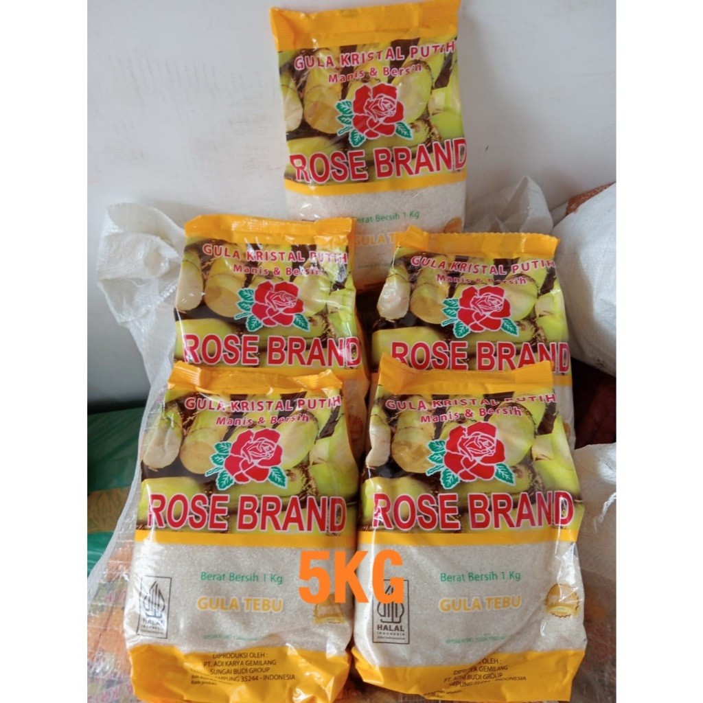 

GULA Rosebrand Warna Kuning Kemasan 1Kg Isi 5 pcs. Total 5 KG