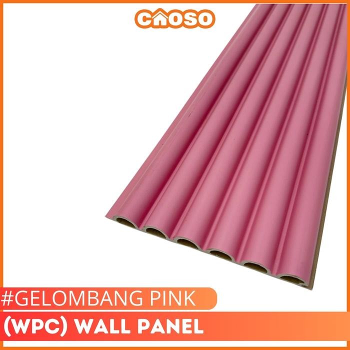 WPC wall Panel Dekorasi Dinding Kayu Warna Model Gelombang | Wallpanel Woodpanel 3M 3D 3 meter CAOSO