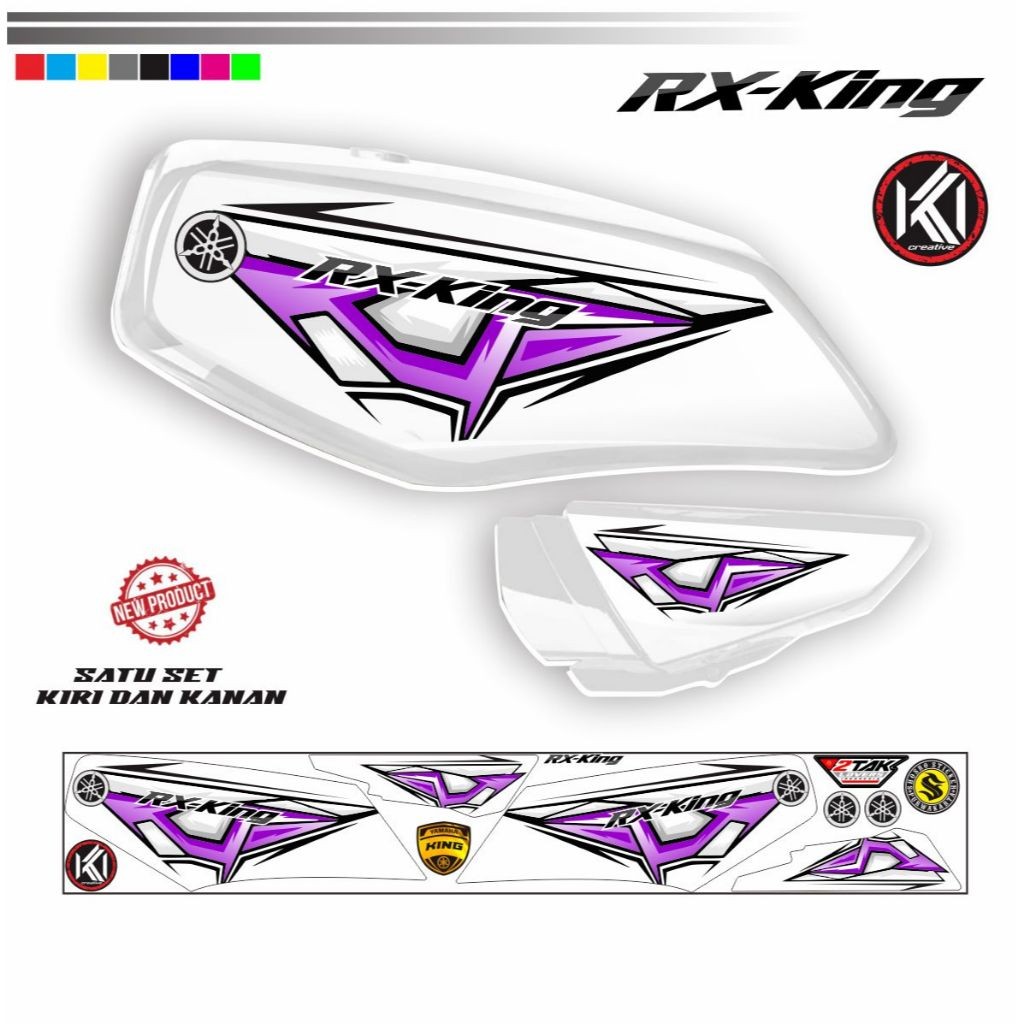 PARIASI KEREN NEW STIRIPING STICKER MOTOR RX-KING NEW VARIASI SIMPEL DAN ELEGAN NEW LIST NEW MOTIP N