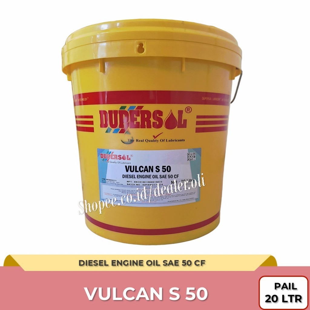 DUPERSOL VULCAN S 50 Diesel Engine Oil SAE 50 - Oli Mesin Diesel Kendaraan & Alat Berat (PAIL 20L)