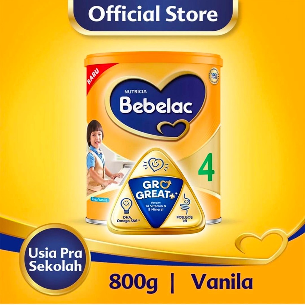 

BEBELAC 4 Susu Pertumbuhan Vanila Tin - 800gr
