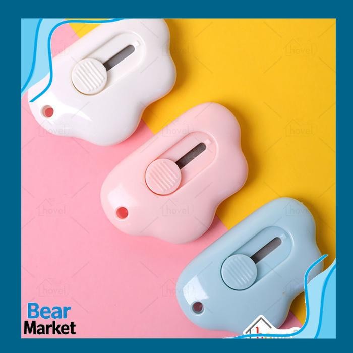 

BEAR Cutter Mini Silet Kecil Pisau Pembuka Paket Pemotong Kertas - Pink