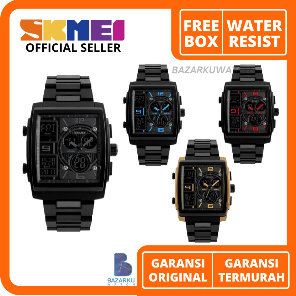 Jam Tangan Pria Skmei 1274  Jam Tangan Skmei Jam Tangan Karet Jam Tangan Cowok Sport Jam SKMEI