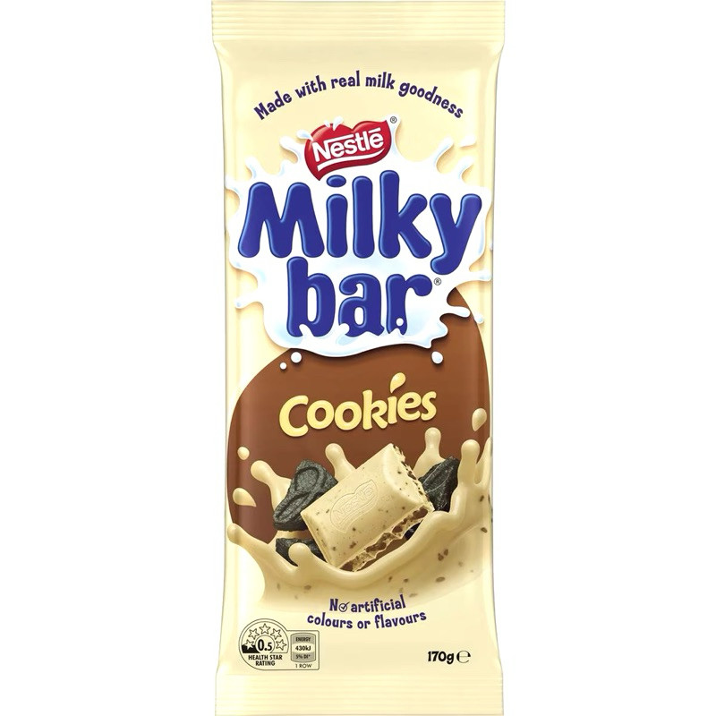 

Milky Bar Cookies Chocolate Block 170g - Australia