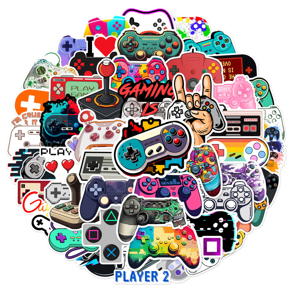 

10/25/50pcs Gamepad Joypad Graffiti Stickers for DIY Scrapbooking Phone Laptop Pad Guitar Suitcase Car Skateboard Helmet Bottle
